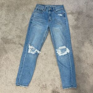 American Eagle Outfitters Blue Distressed Jeans